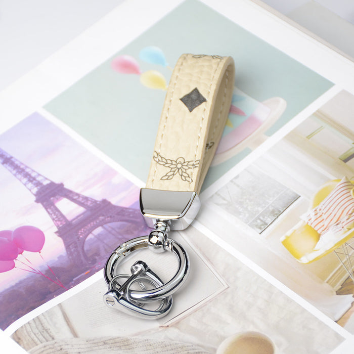 Wholesale bell buckle leather car key chain small pendant (F) JDC-KC-DAJ004