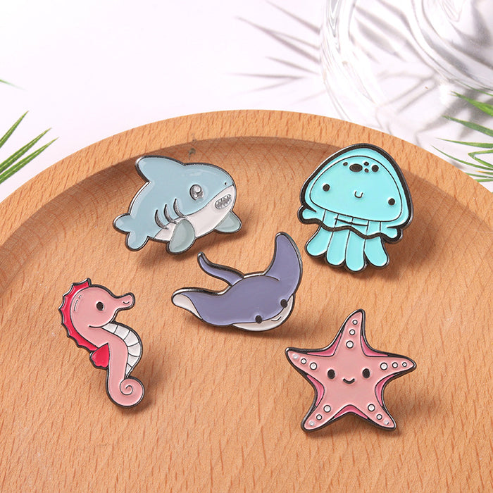 Wholesale Marine Biological Series Q version brooch JDC-BC-QiH009