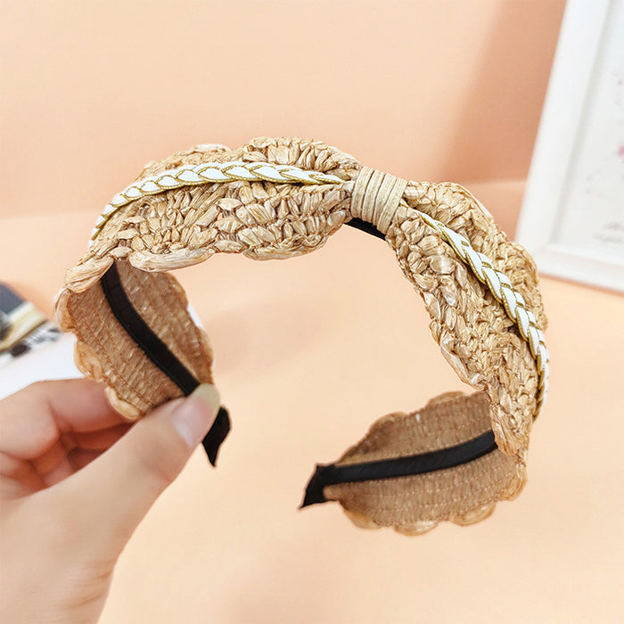 Wholesale Headband Straw Weave JDC-HD-ChaoX005