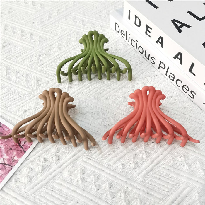 Wholesale scrub clip octopus hair clip chrysanthemum shark clip back head color MOQ≥2 JDC-HC-KEZ001