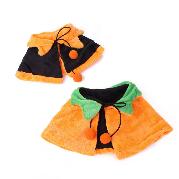 Wholesale Pet Decorations Halloween Pumpkin Double Sided Dog Cape MOQ≥2 JDC-PD-Miaodi010