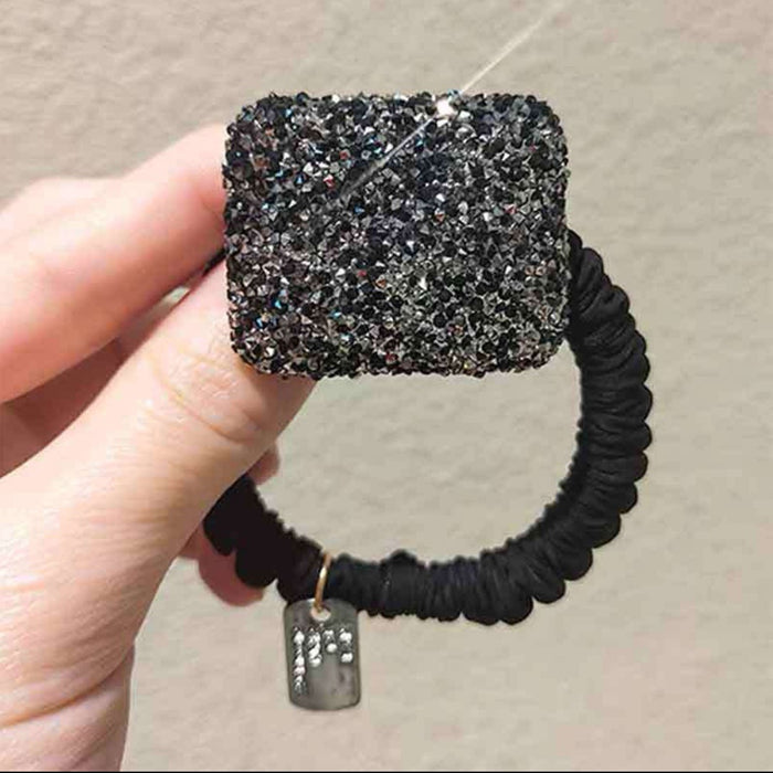 Jewelry WholesaleWholesale Crystal Love Hair Ring JDC-HS-DouY002 Hair Scrunchies 豆毓 %variant_option1% %variant_option2% %variant_option3%  Factory Price JoyasDeChina Joyas De China