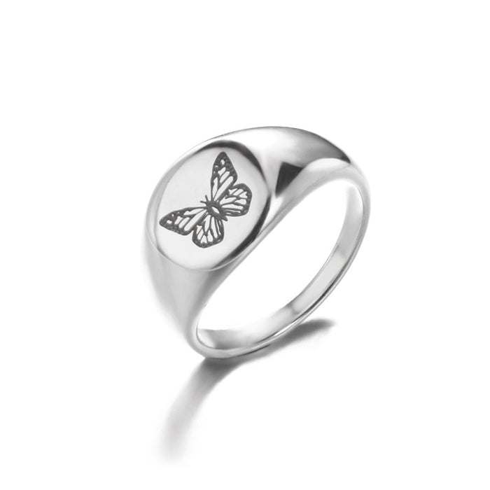 Wholesale Ring Butterfly Bee Moon Universe Stainless Steel  JDC-RS-MJ007