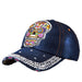 Jewelry WholesaleWholesale Skull Embroidered Applique Diamond Baseball Cap MOQ≥2 JDC-FT-TMa003 Fashionhat 唐马 %variant_option1% %variant_option2% %variant_option3%  Factory Price JoyasDeChina Joyas De China