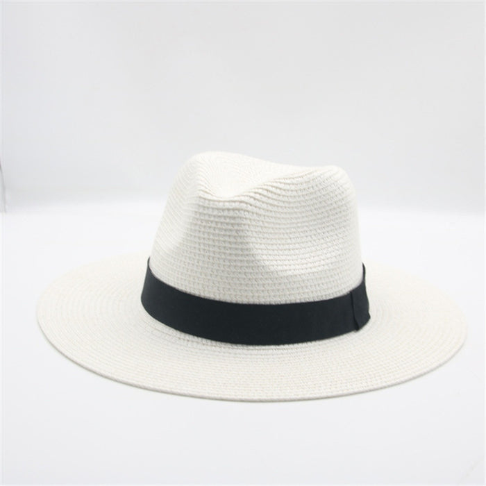 Jewelry WholesaleWholesale Black Belt Outdoor Beach Straw Hat JDC-FH-Guanchuan003 Fashionhat 冠川 %variant_option1% %variant_option2% %variant_option3%  Factory Price JoyasDeChina Joyas De China