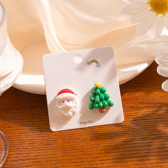 Wholesale Earrings Resin Christmas Cute Stud Earrings JDC-ES-MDD093