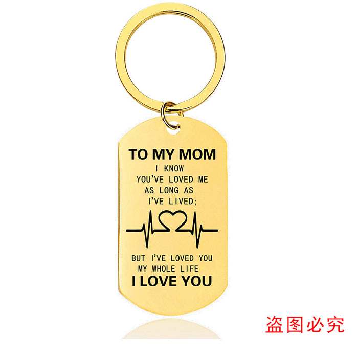 Jewelry WholesaleWholesale Mother's Day Father's Day Metal Keychain JDC-KC-GangGu014 Keychains 钢古 %variant_option1% %variant_option2% %variant_option3%  Factory Price JoyasDeChina Joyas De China