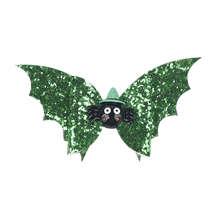 Wholesale Children's Hair Clip Halloween Bat Pumpkin Head Leather JDC-HC-QiuN004