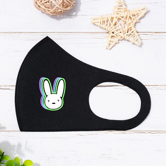 Wholesale Mask Rabbit Printing Cartoon Breathable Color Ice Silk (M) JDC-FM-WDM001