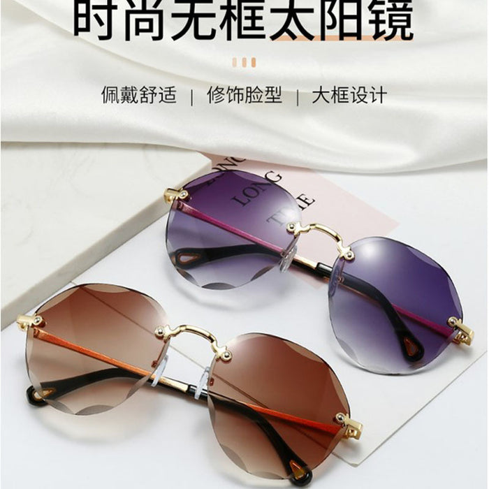 Jewelry WholesaleWholesale Frameless Cut Edge Ladies Sunglasses Show Face Small Polygon MOQ≥2 JDC-SG-BoL001 Sunglasses 博靓 %variant_option1% %variant_option2% %variant_option3%  Factory Price JoyasDeChina Joyas De China