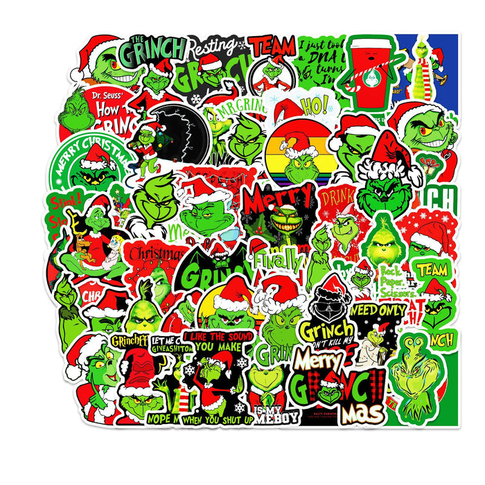 Wholesale Sticker PVC Waterproof Christmas Cartoon 52 Pieces JDC-ST-KeM001