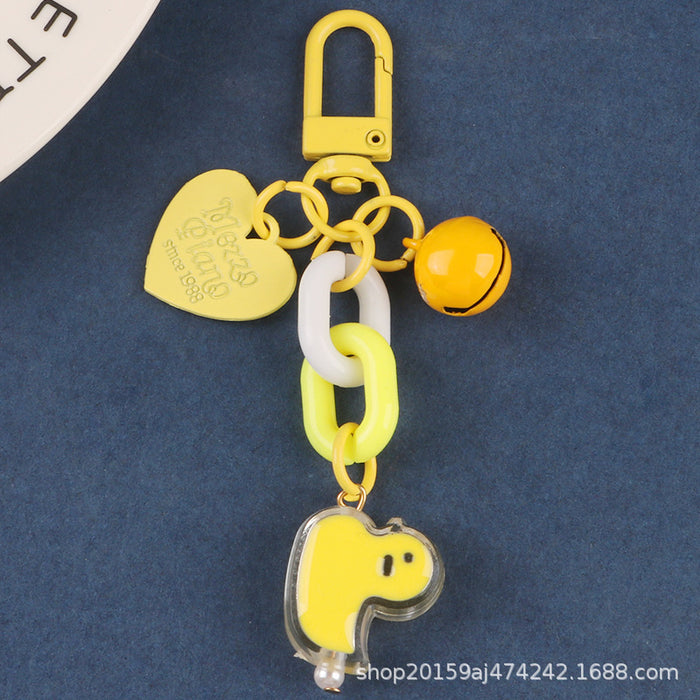 Jewelry WholesaleWholesale Cute Love Bells Alloy Acrylic Keychain MOQ≥2 JDC-KC-YiHan003 Keychains 伊菡 %variant_option1% %variant_option2% %variant_option3%  Factory Price JoyasDeChina Joyas De China