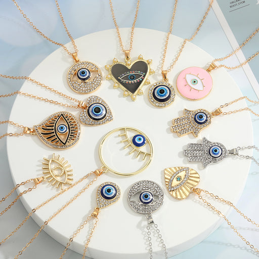 Jewelry WholesaleWholesale Devil's Eye Alloy Necklace MOQ≥6 JDC-NE-Juej001 Necklaces 觉际 %variant_option1% %variant_option2% %variant_option3%  Factory Price JoyasDeChina Joyas De China