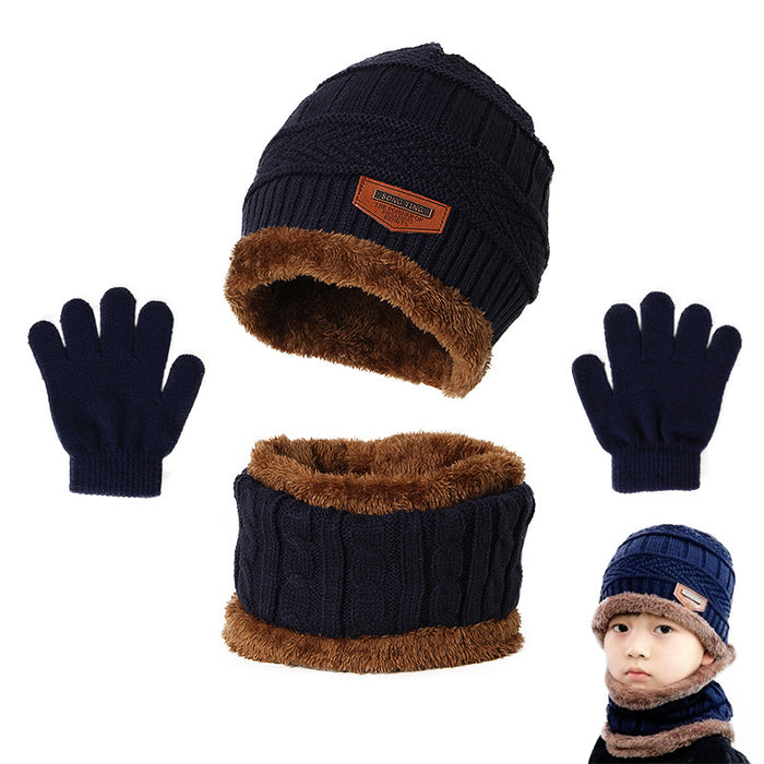 Wholesale Hat Wool Warm Children Scarf Gloves 3 Three-piece Set JDC-FH-Shengs005