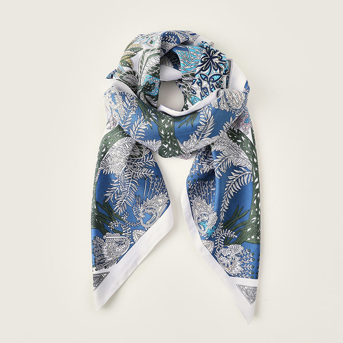 Jewelry WholesaleWholesale printed square scarf retro imitation silk scarf MOQ≥2 JDC-SS-SYue002 Silk Scarf 丝悦 %variant_option1% %variant_option2% %variant_option3%  Factory Price JoyasDeChina Joyas De China