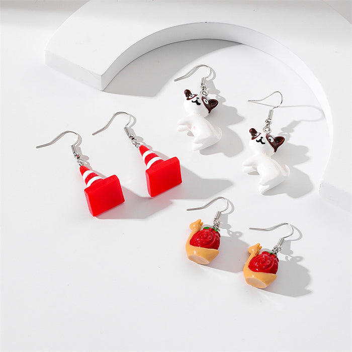 Wholesale Earrings Acrylic Cute Puppy Snails JDC-ES-GuTe011