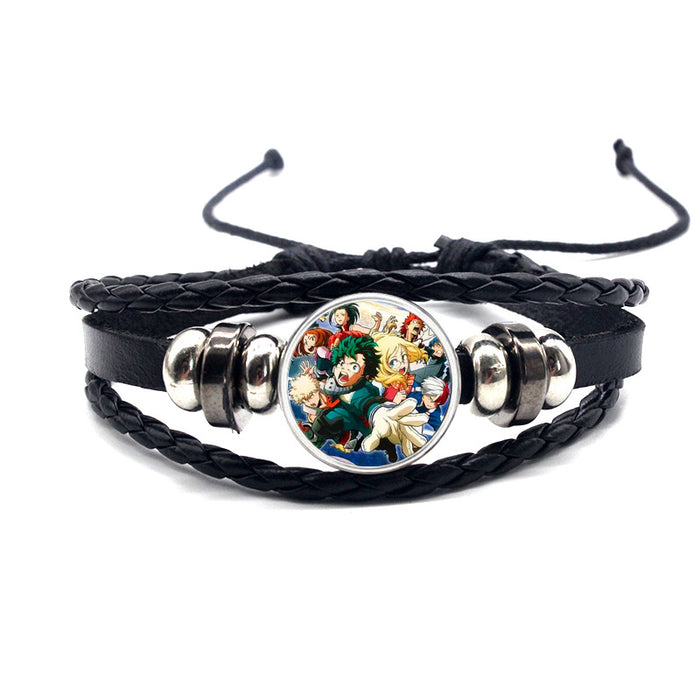 Wholesale Accessories Leather Bracelet Braided Adjustable MOQ≥2 (M) JDC-BT-YanY012