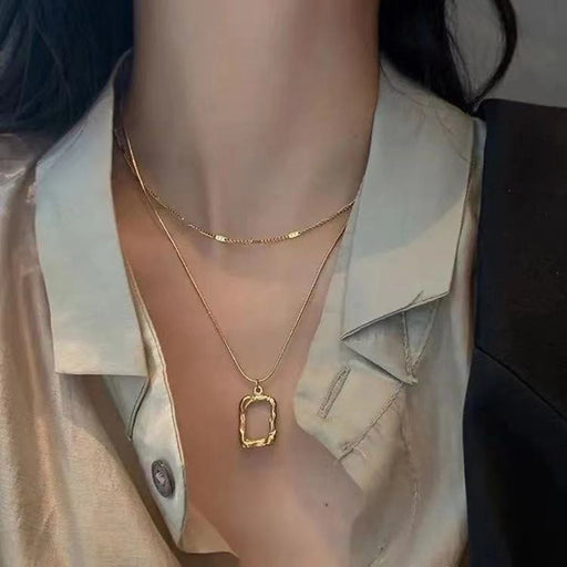 Jewelry WholesaleWholesale Gold Design Stacked Necklace JDC-NE-F065 Necklaces 韩之尚 %variant_option1% %variant_option2% %variant_option3%  Factory Price JoyasDeChina Joyas De China