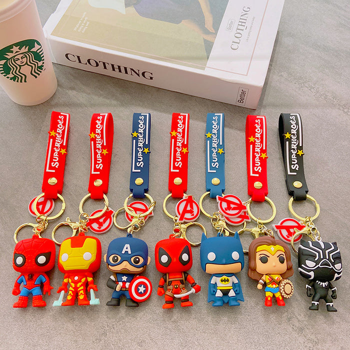 Wholesale keychain pvc cartoon glue doll MOQ≥2 JDC-KC-YDao005