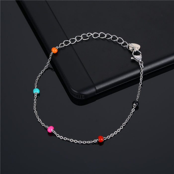 Jewelry WholesaleWholesale seven color drip pearl rhinestone bohemian stainless steel bracelet JDC-BT-Mingm002 Bracelet 敏萌 %variant_option1% %variant_option2% %variant_option3%  Factory Price JoyasDeChina Joyas De China