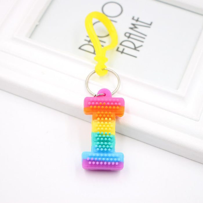 Jewelry WholesaleWholesale PVC Decompression Toy Rainbow Alphabet Keychain JDC-KC-Zuge032 Keychains 祖格 %variant_option1% %variant_option2% %variant_option3%  Factory Price JoyasDeChina Joyas De China