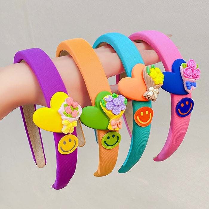 Wholesale sponge cartoon love smiley headband MOQ≥2 JDC-HC-RXi018