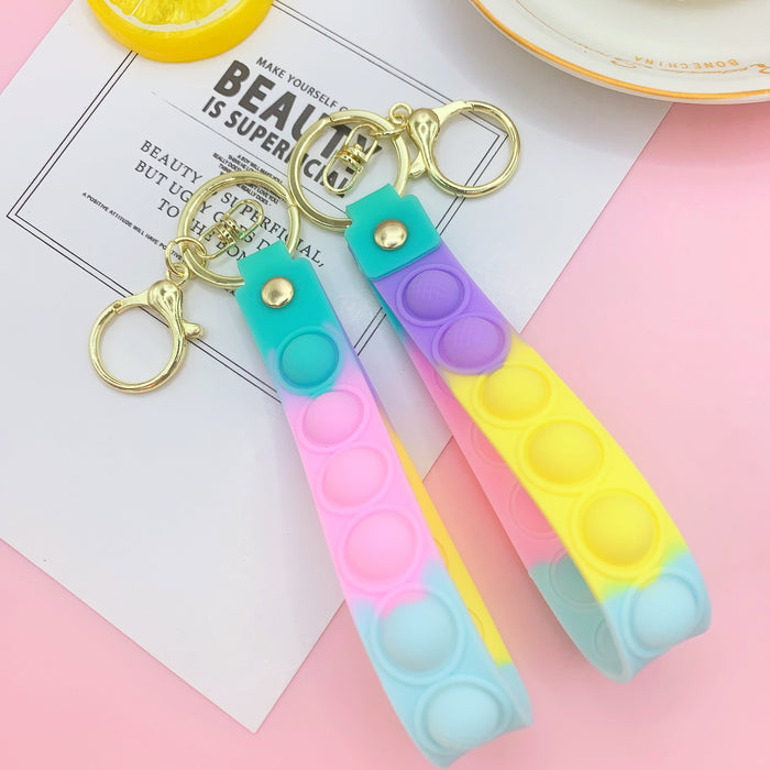 Wholesale Keychains For Backpacks Bubble Color Rodent Pioneer Wrist Strap Pendant Decompression Toy MOQ≥2 JDC-KC-LiAng001