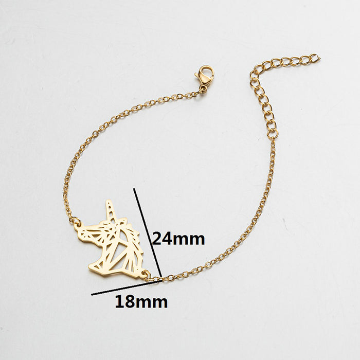 Wholesale stainless steel small animal big tail bracelet JDC-NE-GSJS002