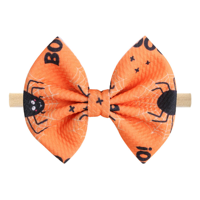 Wholesale Hair Scrunchies Fabric Print Halloween MOQ≥5 JDC-HS-HaiS004