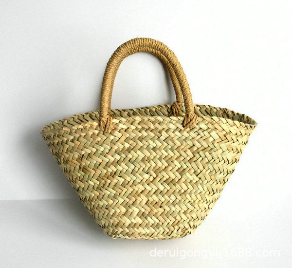 Jewelry WholesaleWholesale Straw Bag Basket Country Style Small Bag JDC-BB-DeR009 Beach Bag 德瑞工艺品 %variant_option1% %variant_option2% %variant_option3%  Factory Price JoyasDeChina Joyas De China