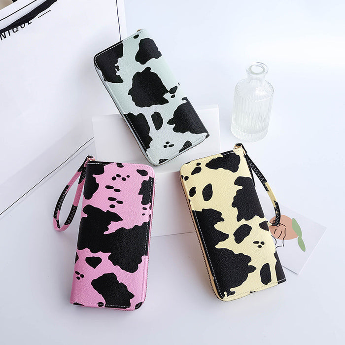 Wholesale wallet PU milk pattern clutch bag MOQ≥2 JDC-WT-BXG001