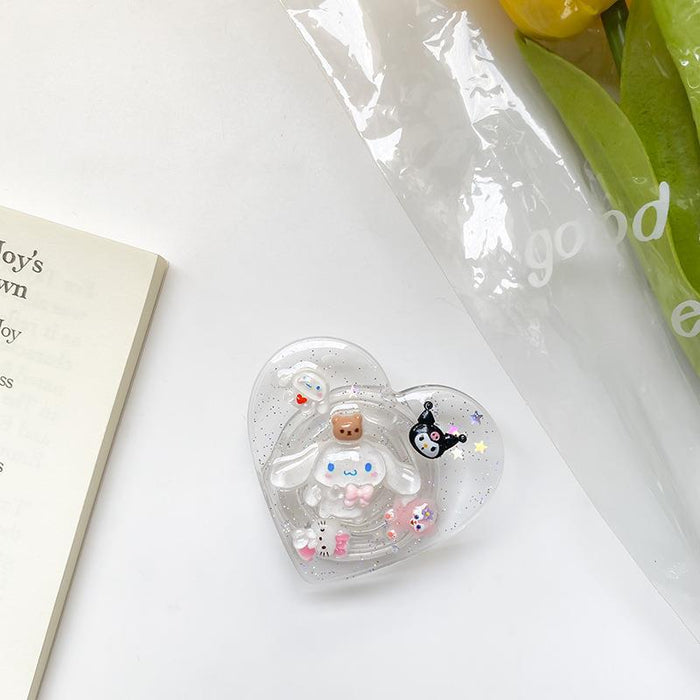 Wholesale Grips Epoxy Cute Cartoon Retractable Phone Holder (S) JDC-PS-BaiY027