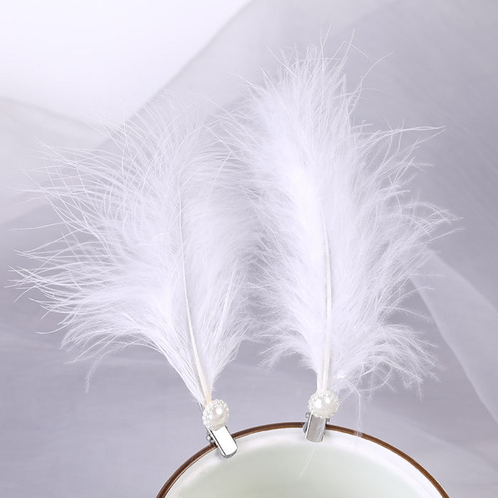 Wholesale Feather Hairpin Plush Children JDC-HC-ZanNiang001