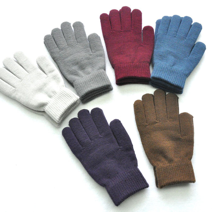 Wholesale Gloves Cotton Solid Color Knitted Wool Warm JDC-GS-QinS002