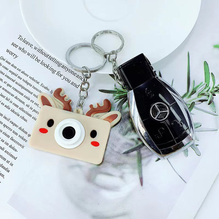 Wholesale cute cartoon animal camera keychain JDC-KC-CunY001