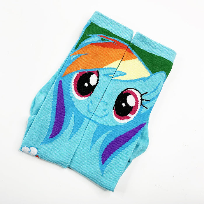 Wholesale Socks Blended Cute Cartoon Colored Pony Tall Socks JDC-SK-YiYan017