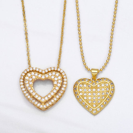 Jewelry WholesaleWholesale Vintage zircon Love Necklace JDC-NE-AS567 Necklaces 翱昇 %variant_option1% %variant_option2% %variant_option3%  Factory Price JoyasDeChina Joyas De China