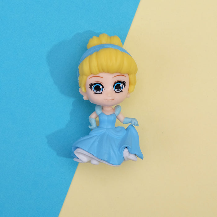 Wholesale keychain pvc blind box 6 cute princess fridge stickers doll MOQ≥10 JDC-KC-QMou017