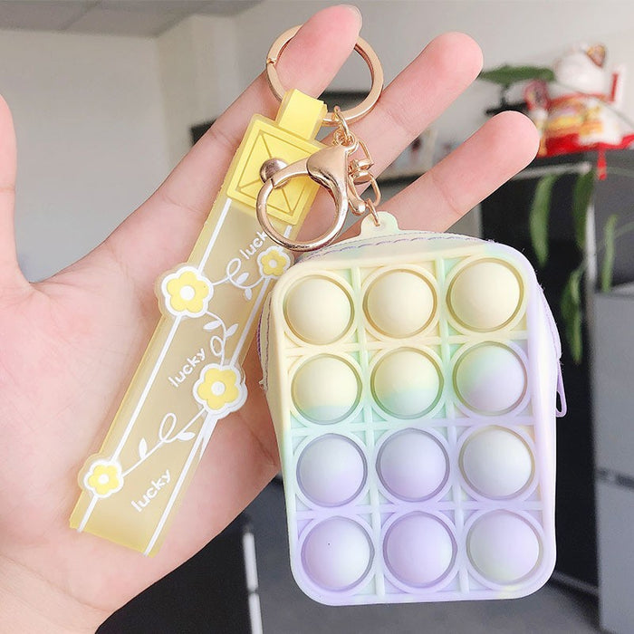 Jewelry WholesaleWholesale Silicone Decompression Coin Purse Keychain JDC-KC-FeiRun020 Keychains 飞润 %variant_option1% %variant_option2% %variant_option3%  Factory Price JoyasDeChina Joyas De China