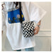 Jewelry WholesaleWholesale Shoulder Canvas Bag Cute Student Plaid Colorblocking JDC-SD-KR057 Shoulder Bags 坤然 %variant_option1% %variant_option2% %variant_option3%  Factory Price JoyasDeChina Joyas De China