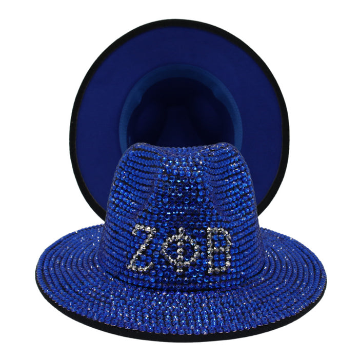 Wholesale Rhinestone Cotton Jazz Hat JDC-FH-HanDi006