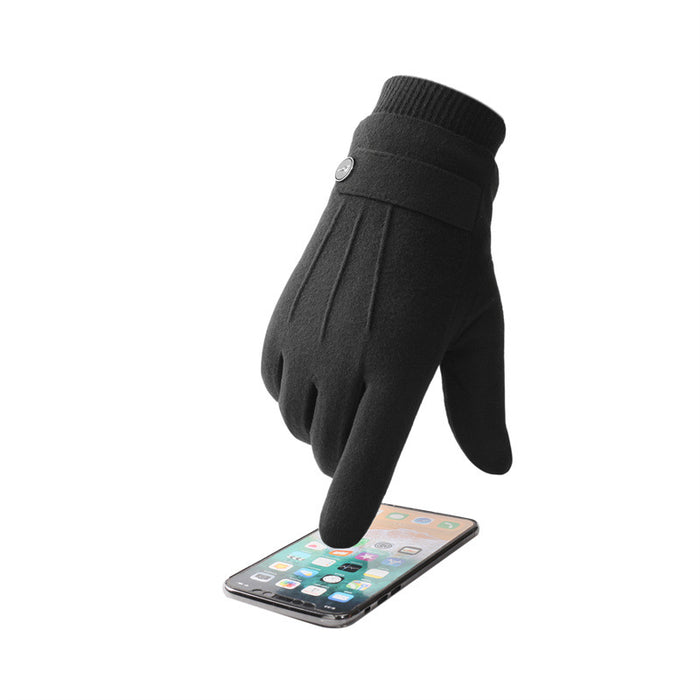 Wholesale Gloves De Velvet Simple Warm Thick Touch Screen JDC-GS-ZhuX005