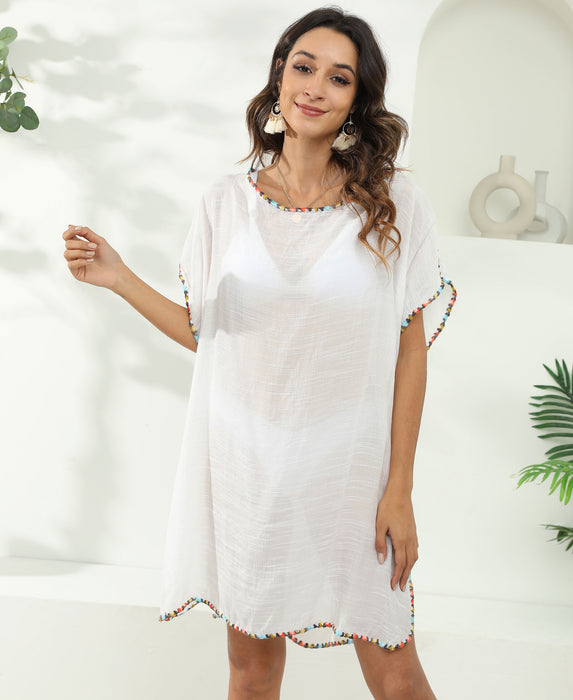 Wholesale loose plus size mixed color lace patchwork dress JDC-SW-Yimei009