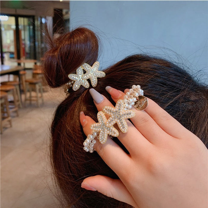 Jewelry WholesaleWholesale metal starfish hair rope JDC-HS-DouY005 Hair Scrunchies 豆毓 %variant_option1% %variant_option2% %variant_option3%  Factory Price JoyasDeChina Joyas De China