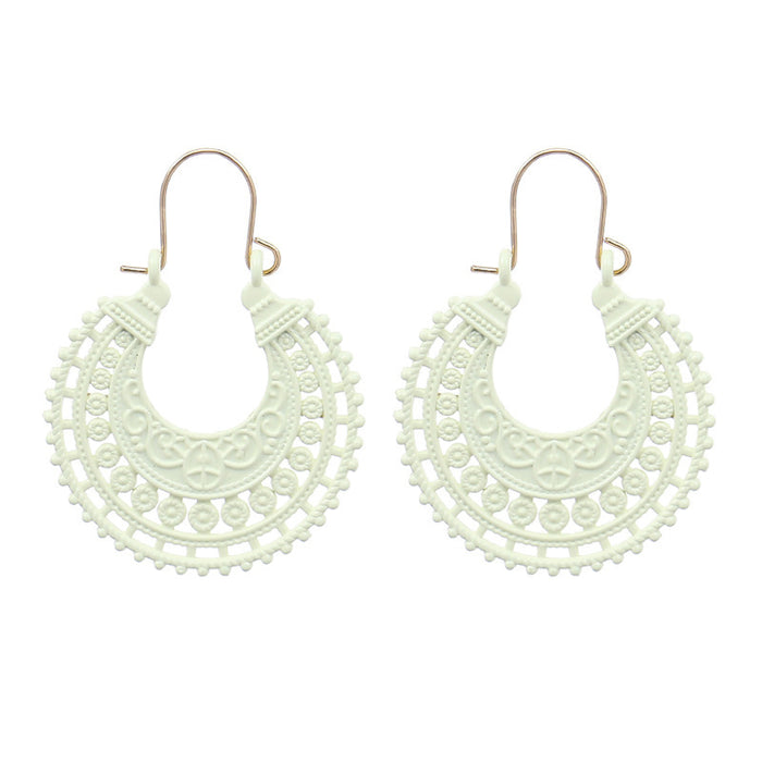 Wholesale Earrings Alloy Candy Color Cutout JDC-ES-Yuhong017