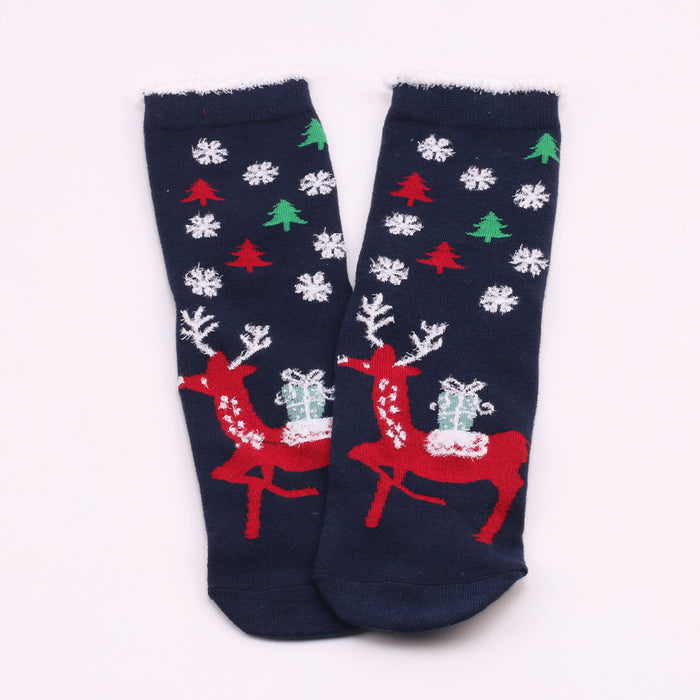 Wholesale Socks Cotton Christmas Fluffy Socks MOQ≥2 JDC-SK-XQ013