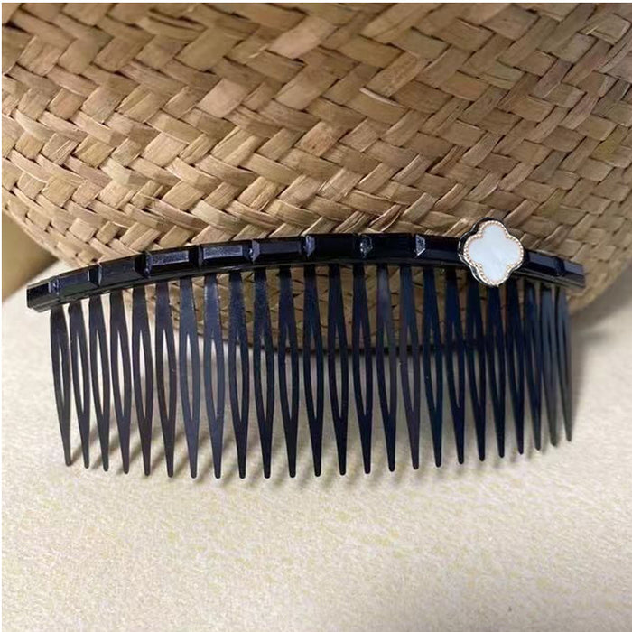 Wholesale insert comb clip acrylic clover JDC-HC-ShiX008