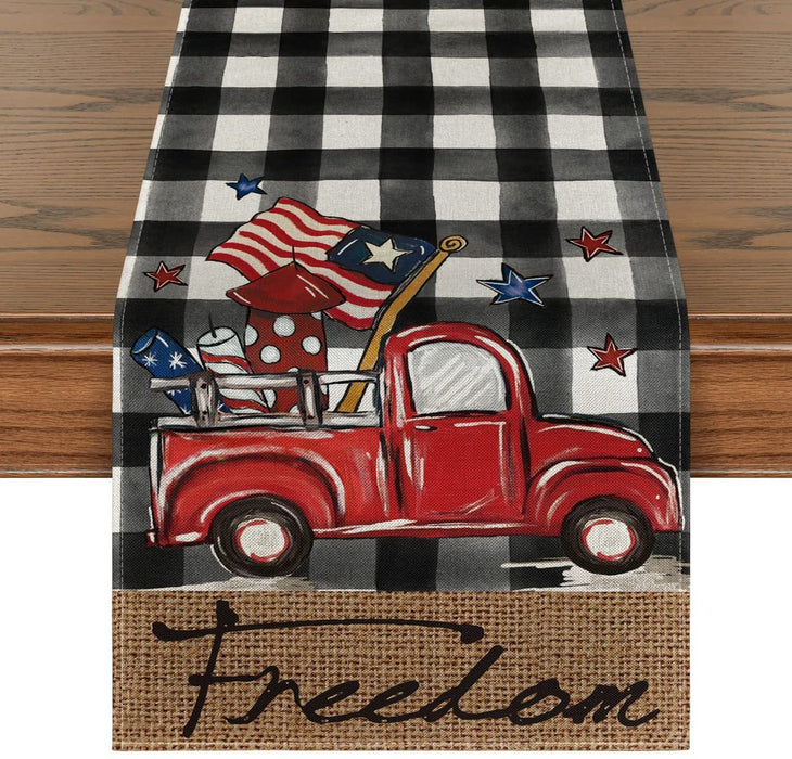 Wholesale 4th of July Independence Day Linen Dinner Table Coaster MOQ≥2 JDC-TC-OuH004