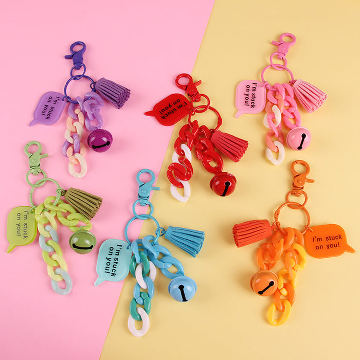 Jewelry WholesaleWholesale Creative Acrylic U-Chain Keychain JDC-KC-QiaM006 Keychains 恰美 %variant_option1% %variant_option2% %variant_option3%  Factory Price JoyasDeChina Joyas De China