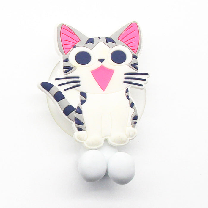 Wholesale Toothbrush Holder PVC Cute Cartoon Kitten Punch Free MOQ≥2 (S) JDC-THR-ZhiL001